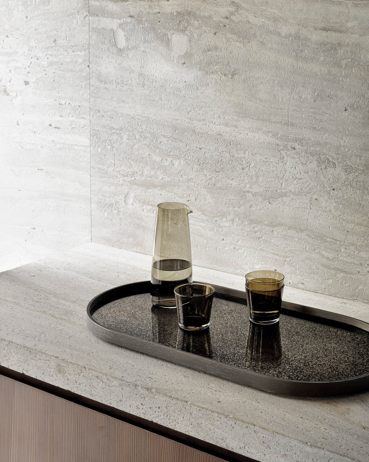 Bronze mirror tray - Oblong