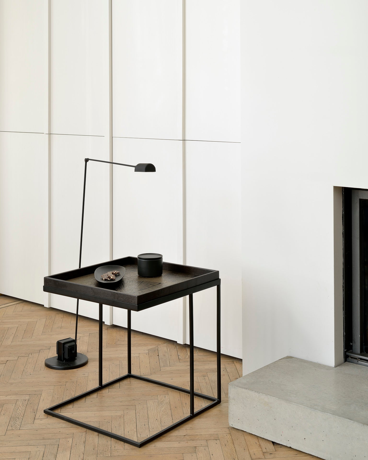 Square tray side table (tray not included)