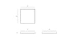 Ink Square glass tray
