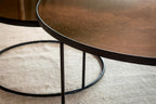 Bronze Copper Nesting coffee table set