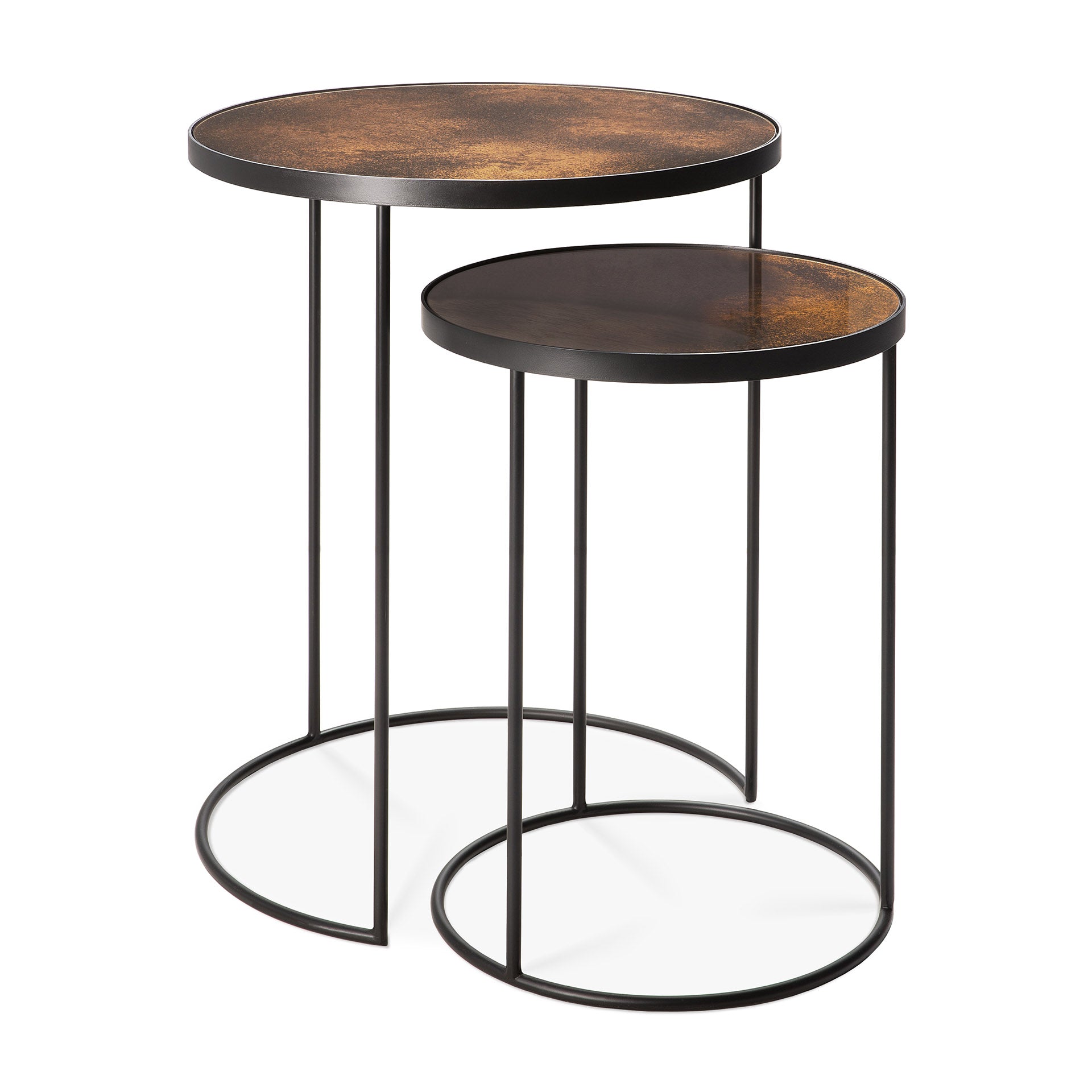 Bronze Copper Nesting side table set