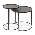Round tray side table set (trays not included)