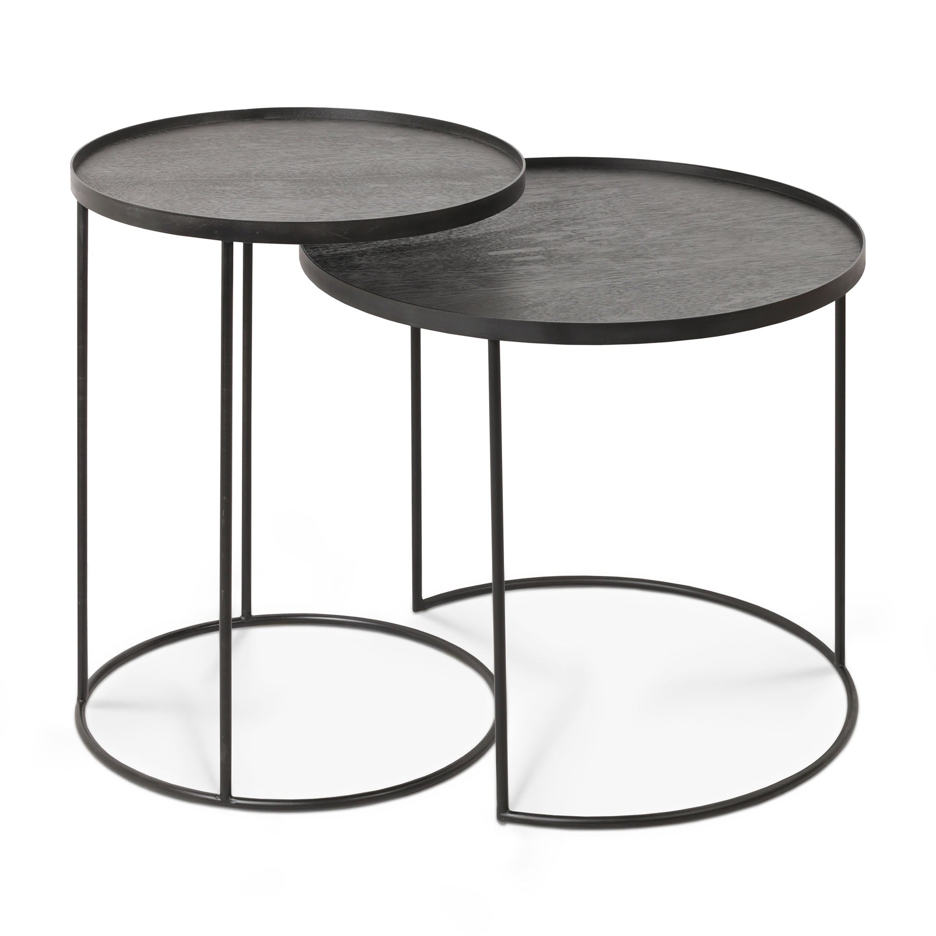 Round tray side table set (trays not included)