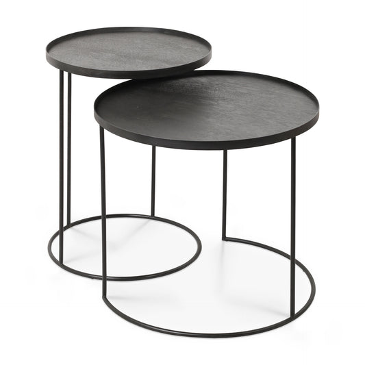 Round tray side table set (trays not included)