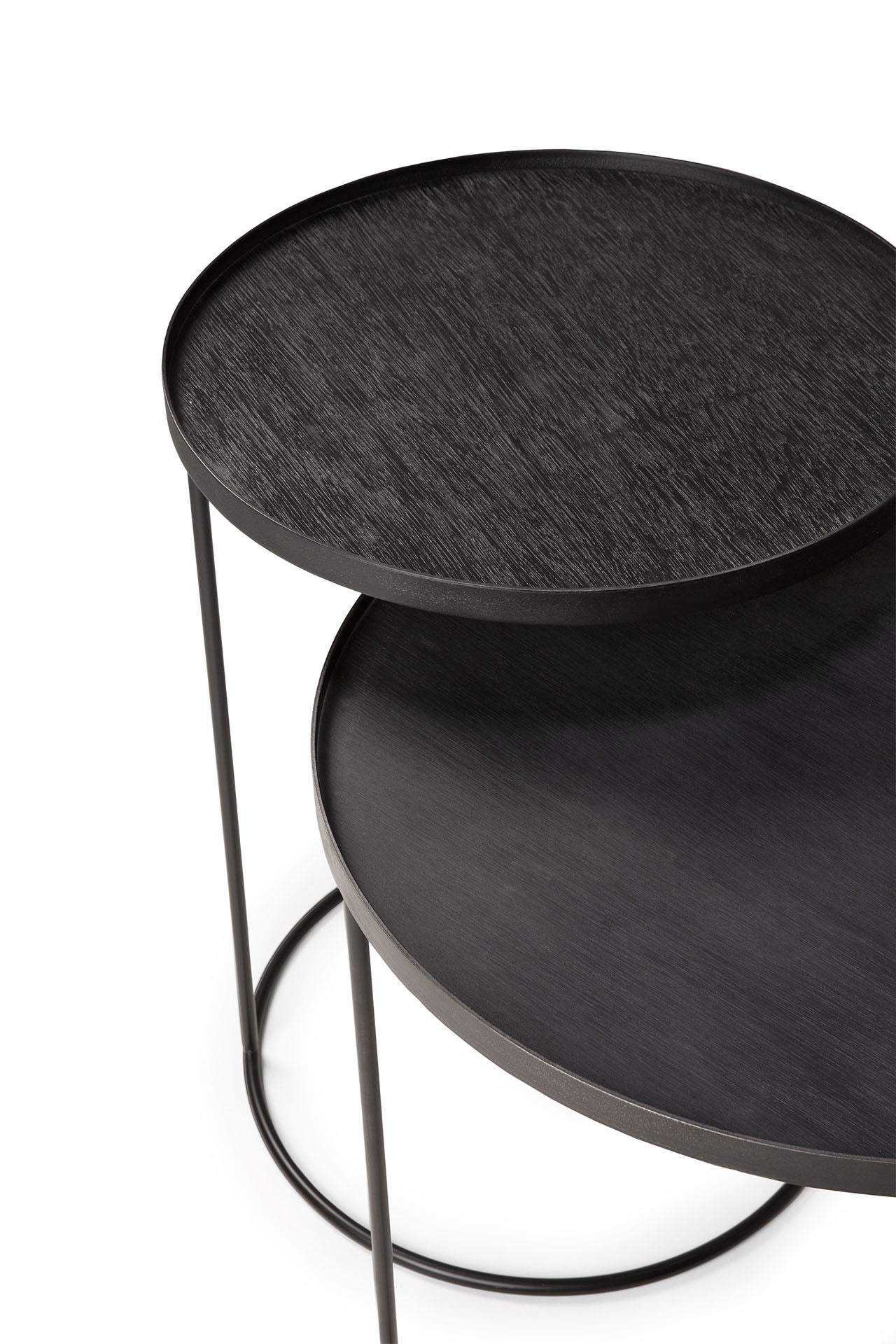 Round tray side table set (trays not included)