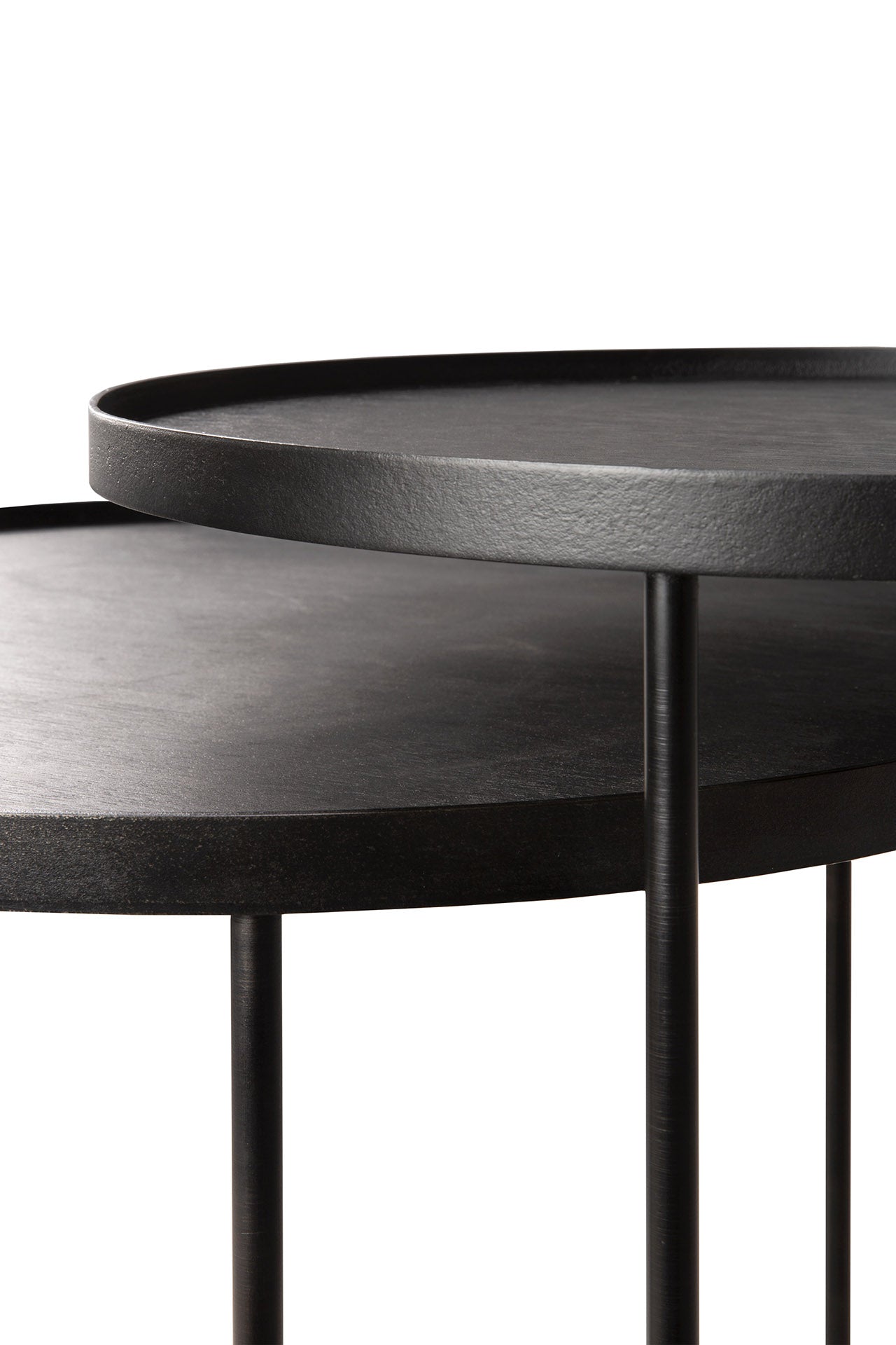 Round tray side table set (trays not included)