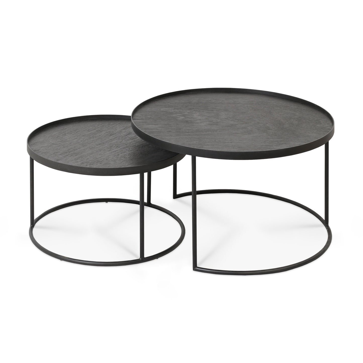 Round tray coffee table set (trays not included)