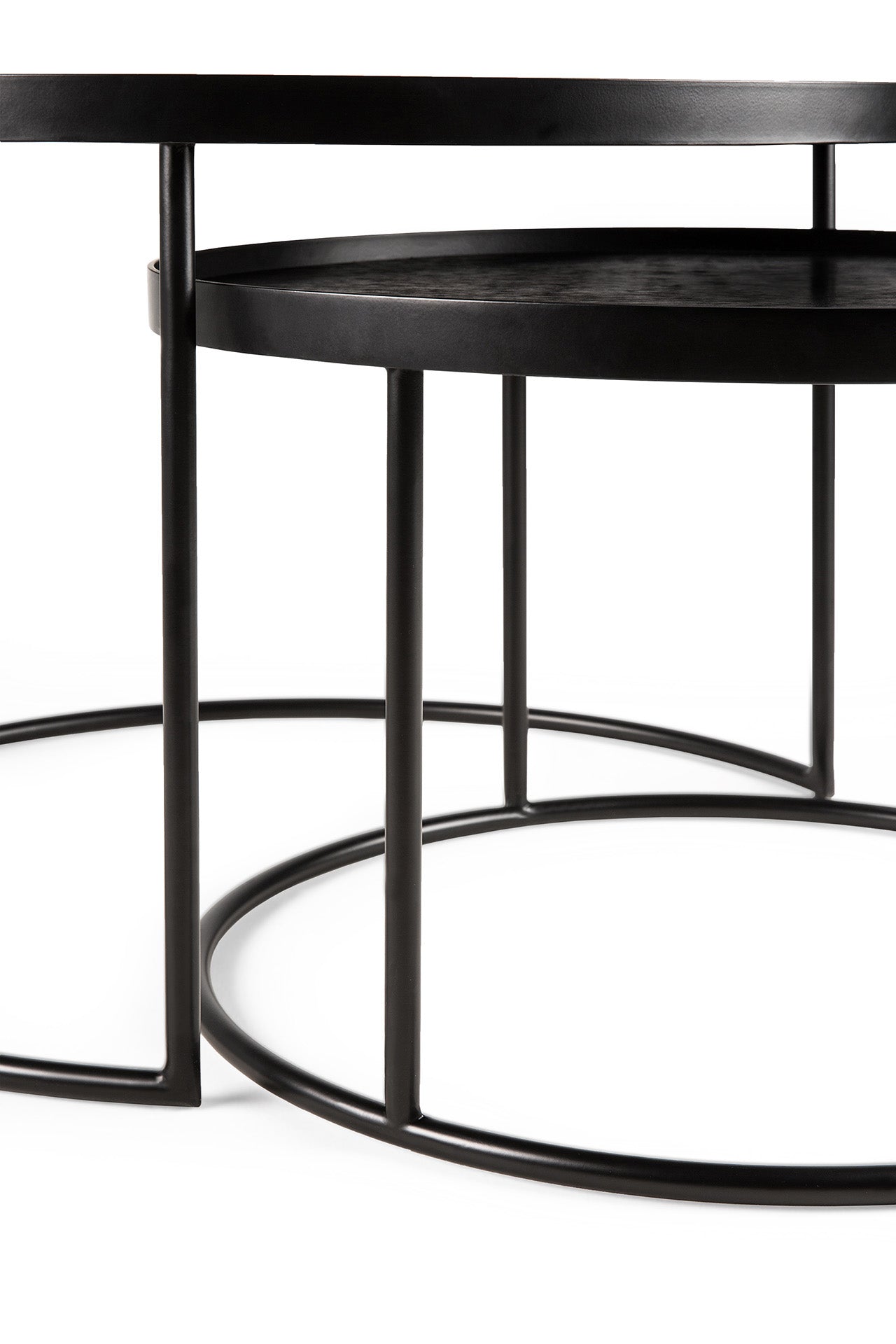 Round tray coffee table set (trays not included)