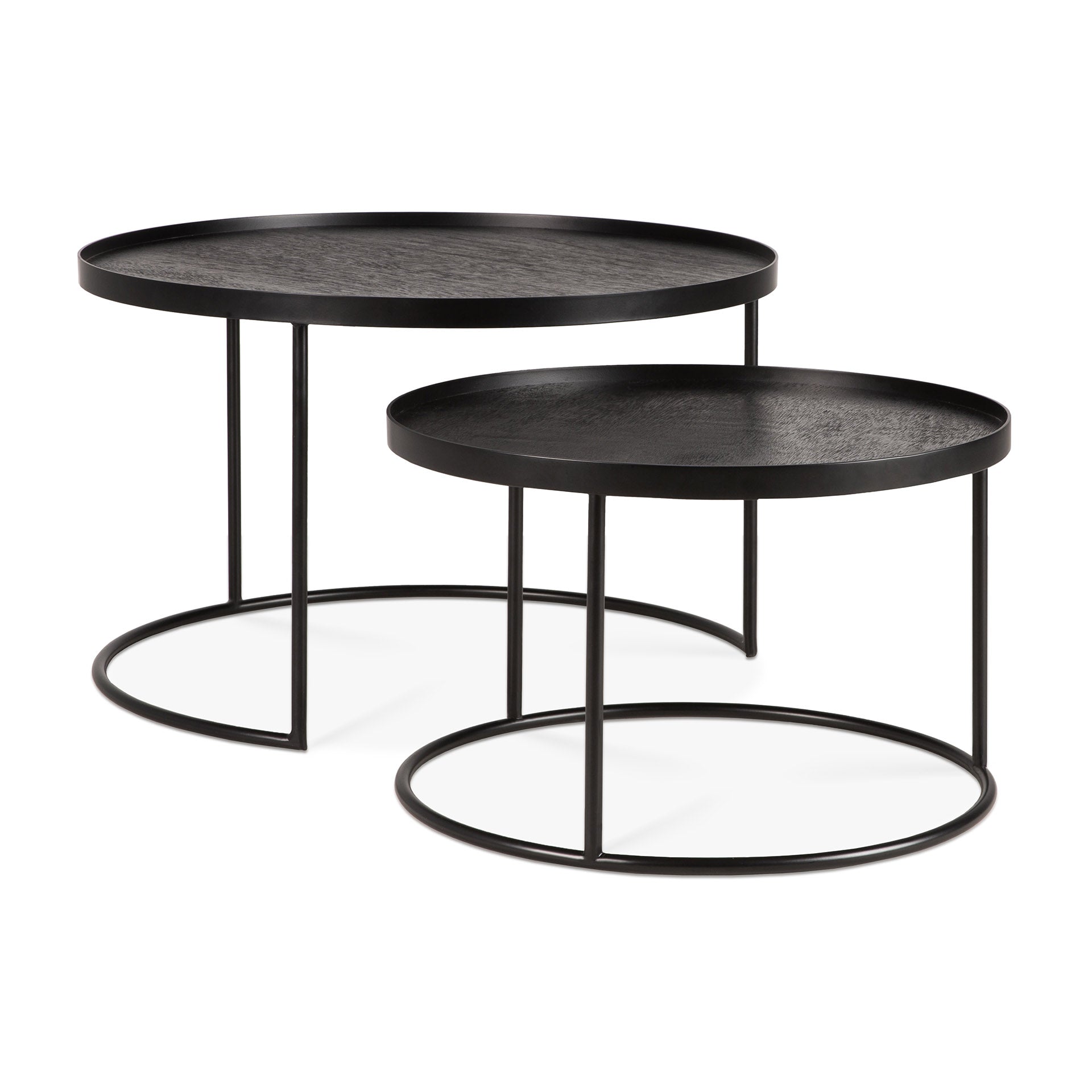 Round tray coffee table set (trays not included)