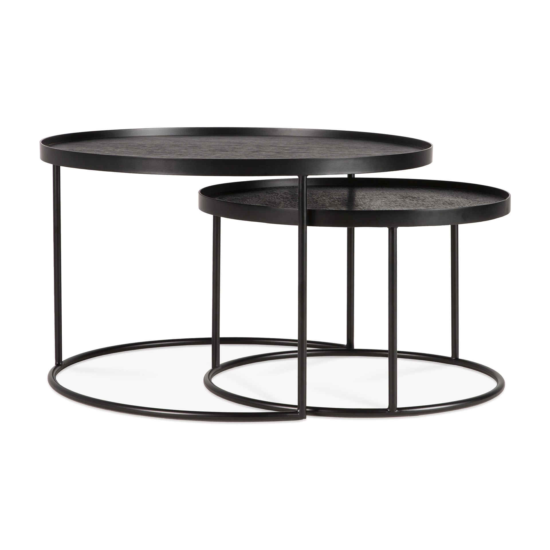 Round tray coffee table set (trays not included)