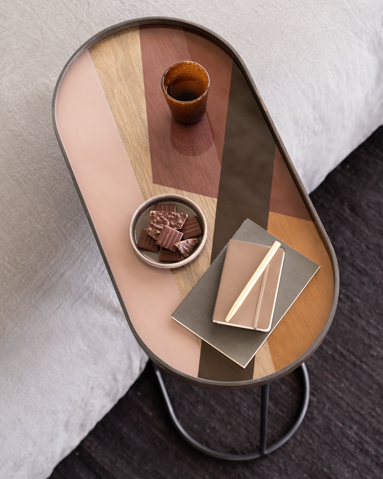 Angle glass tray - Oblong