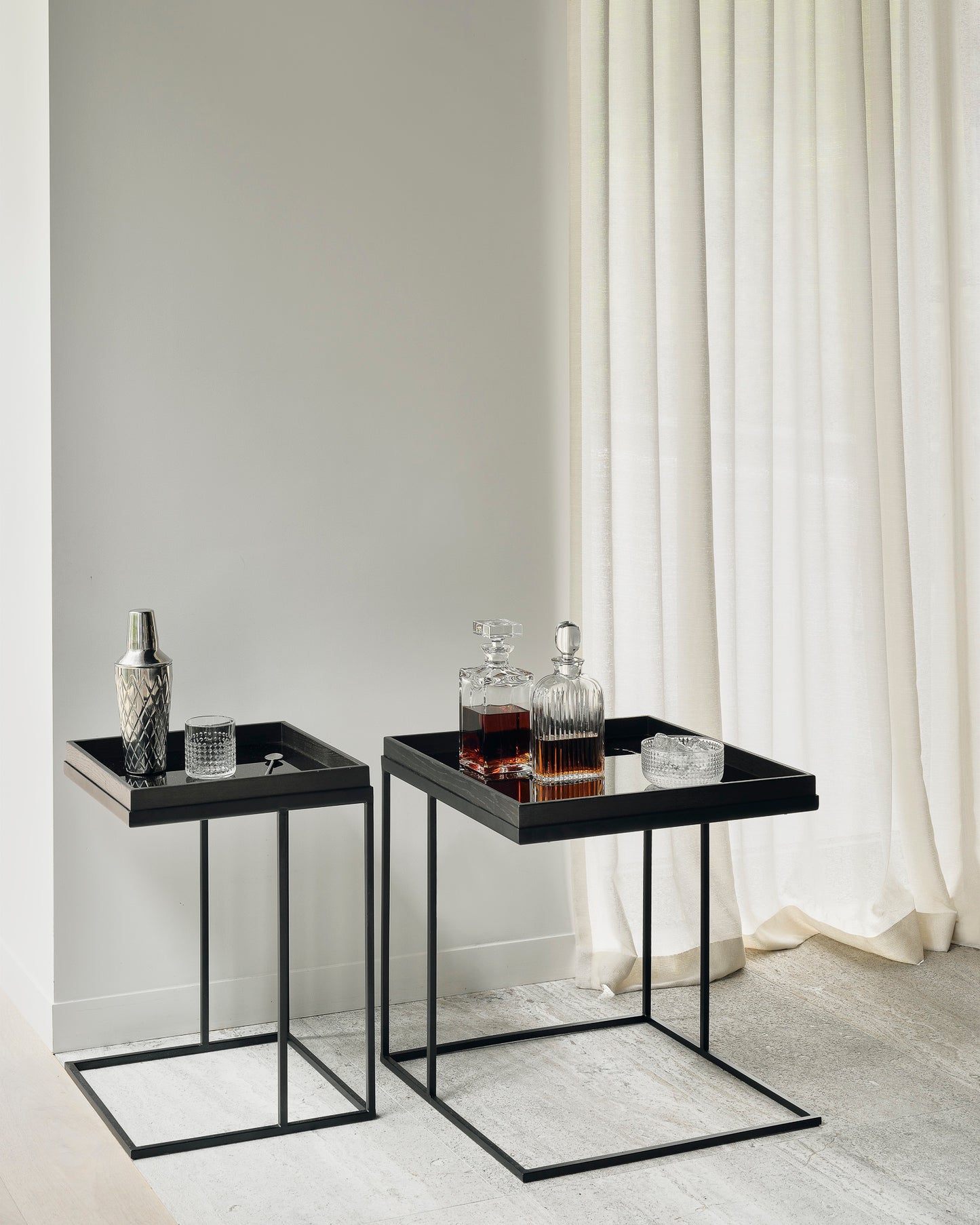 Square tray side table (tray not included)