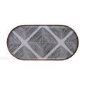 Slate Linear Squares glass tray - Oblong