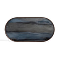 Graphite Organic glass tray - Oblong