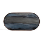 Graphite Organic glass tray - Oblong