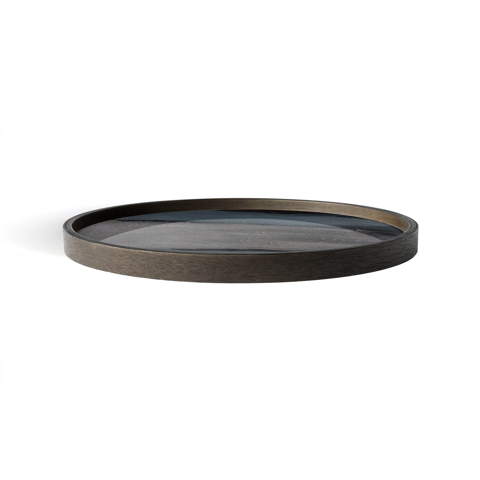 Graphite Organic glass valet tray