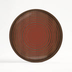 Pumpkin Circles glass valet tray