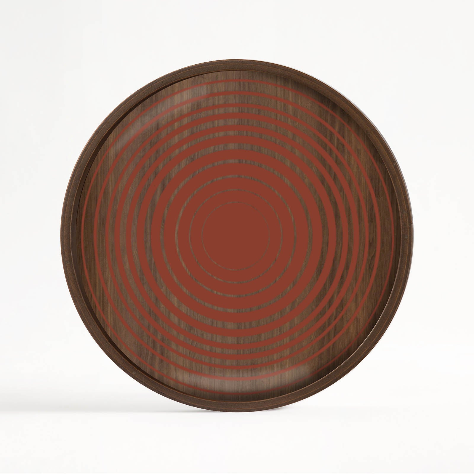 Pumpkin Circles glass valet tray