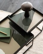 Blue Wabi Sabi glass tray