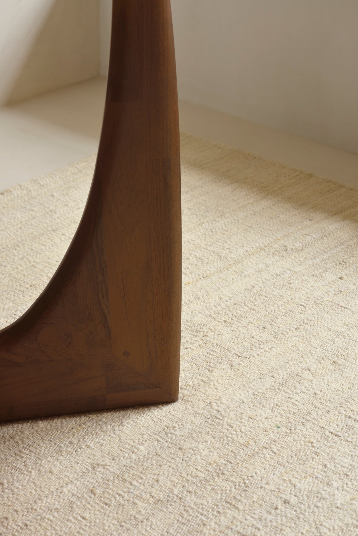 Teak Geometric brown side table