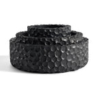 Black Chopped bowls - set of 3