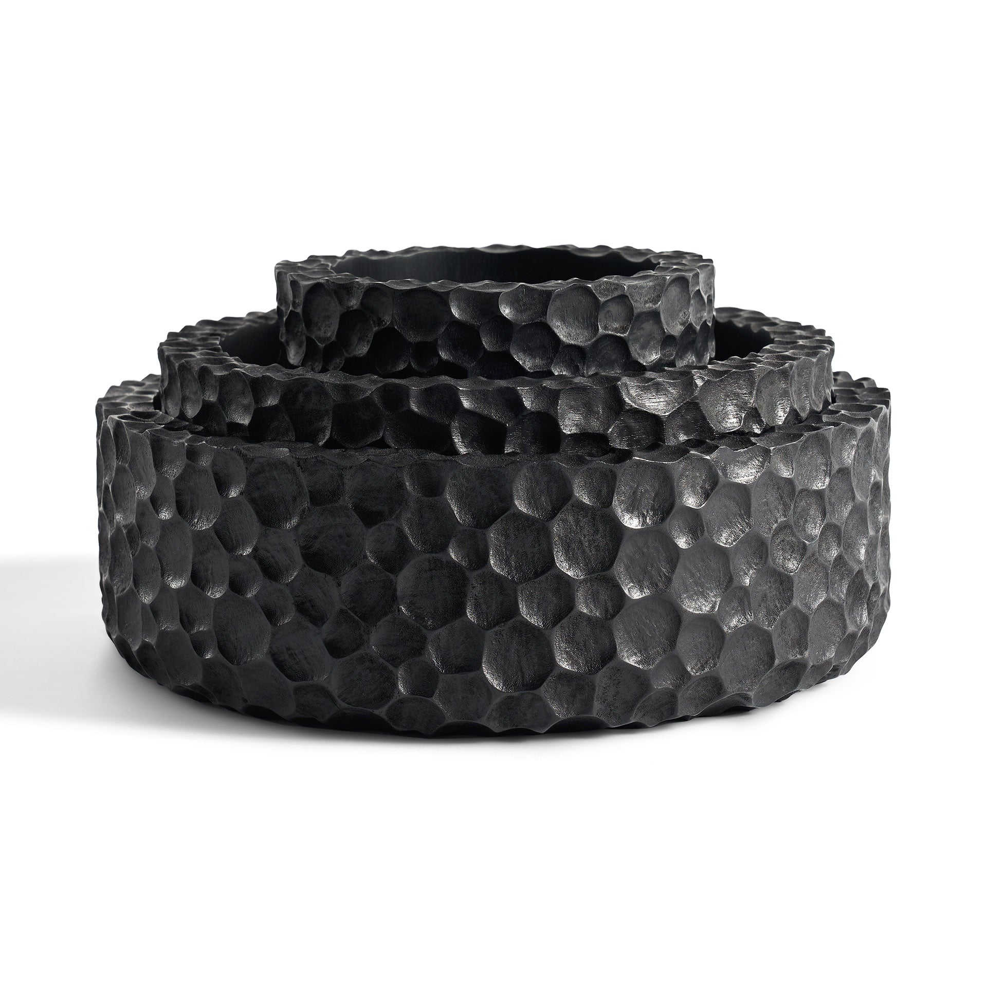 Black Chopped bowls - set of 3