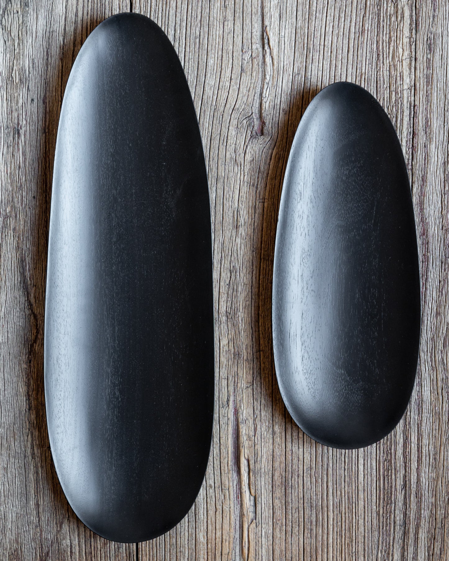 Thin Oval boards set - black