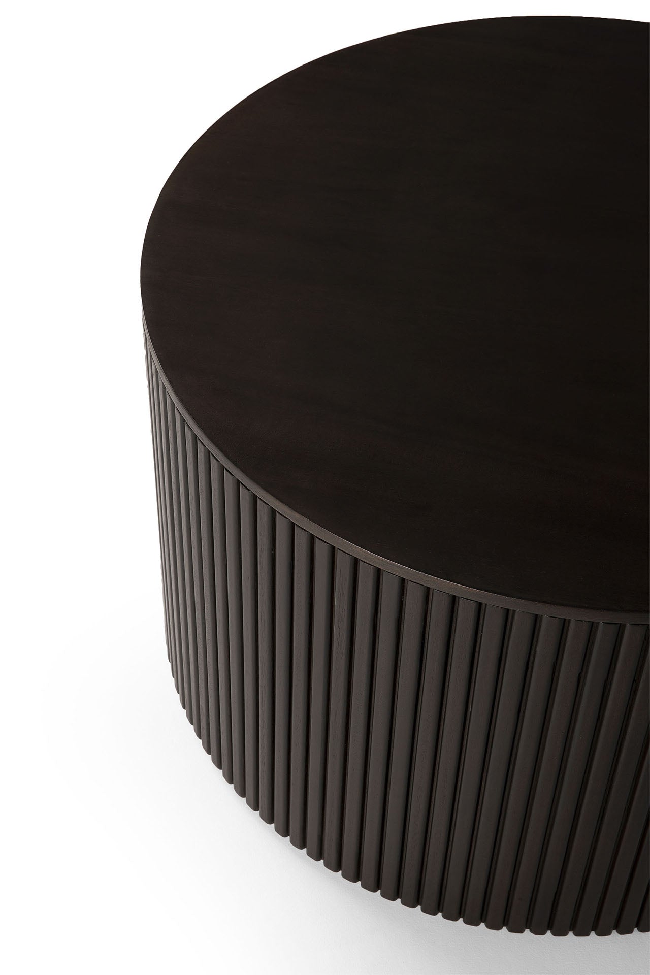 Mahogany Roller Max dark brown round side table