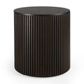 Mahogany Roller Max dark brown round side table