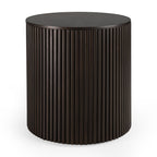 Mahogany Roller Max dark brown round side table