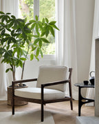 Mahogany PI dark brown side table
