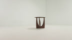 Teak Geometric brown side table