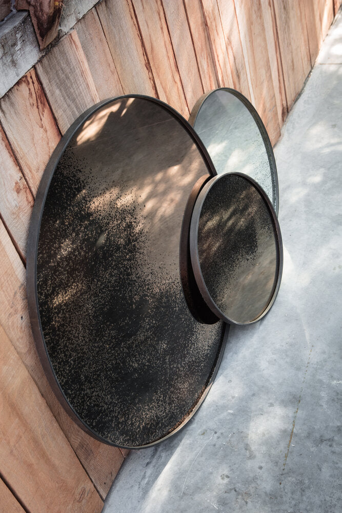 Bronze wall mirror round