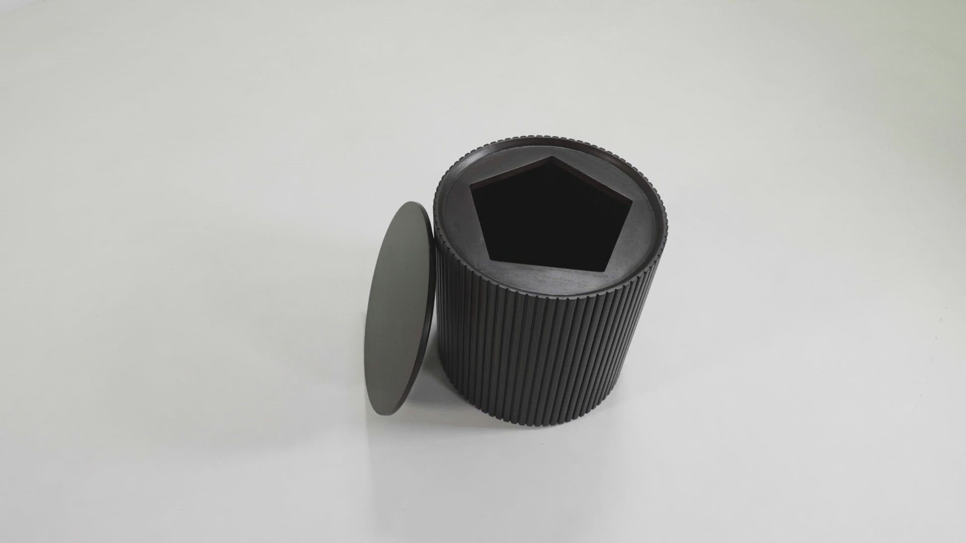 Mahogany Roller Max dark brown round side table