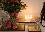 Gold leaf glass valet tray