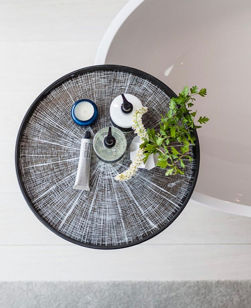 White Slice wooden tray