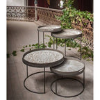 Round tray coffee table set (trays not included)